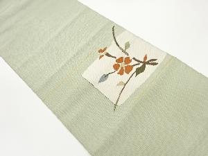 色紙に花模様織出し名古屋帯